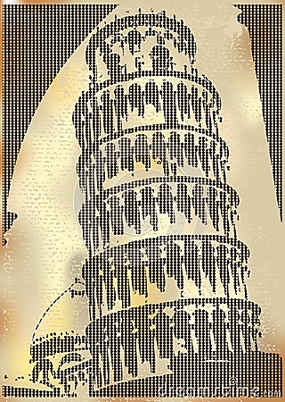 Leaning Tower Of Pisa Vector Illustration