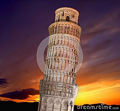 Leaning tower of Pisa Stock Photo