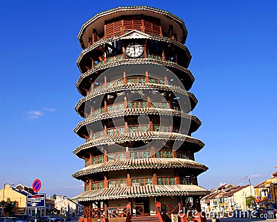 The leaning tower of Teluk Intan Editorial Stock Photo