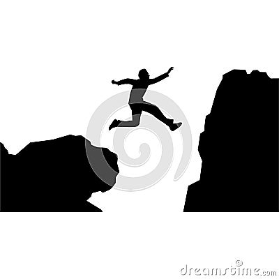 Leap of faith EPS vector file Vector Illustration