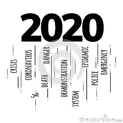 2020 leap year concept as one of the worst years in recent years. Vector Illustration