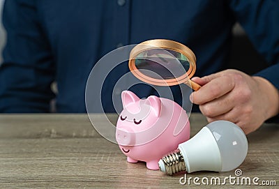 Learn energy conservation techniques and save on your electricity bills. Stock Photo