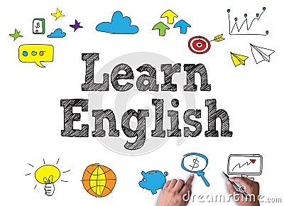 Learn English Stock Photo