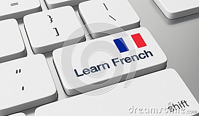 Learn French online Stock Photo