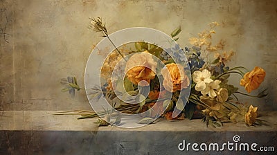 Create Flower Posy Image In The Style Of Camille Vivier And Others Stock Photo
