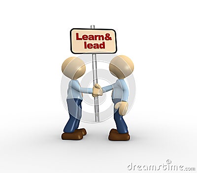 Learn & lead Stock Photo