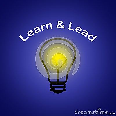 Learn and Lead - Leadership business concept Vector Illustration