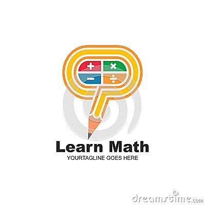 learn math pencil icon vector illustration for app web design Vector Illustration