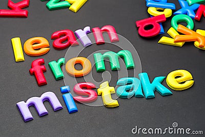 Learn From Mistake Stock Photo