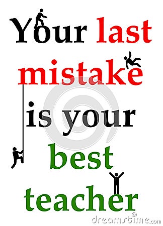 Learn from mistakes Stock Photo