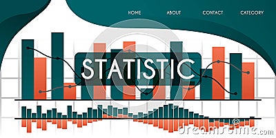 Learn more about statistics and charts in developing economies, businesses and companies vector illustration concept, can be use f Vector Illustration