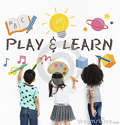 Learn Play Education Learning Icon Stock Photo