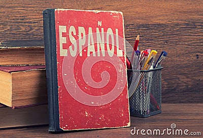 Learn spanish concept Stock Photo