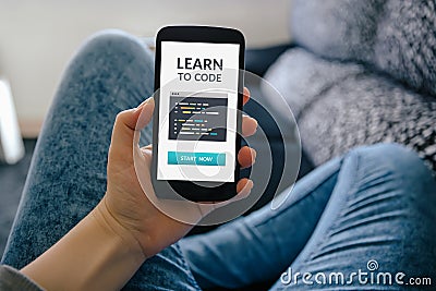 Learn to code concept Stock Photo