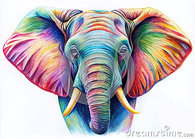 Learn to Draw an Elephant Face A Simple StepbyStep Tutorial for Kids and Beginners Easy Elephant Head Sketching Stock Photo
