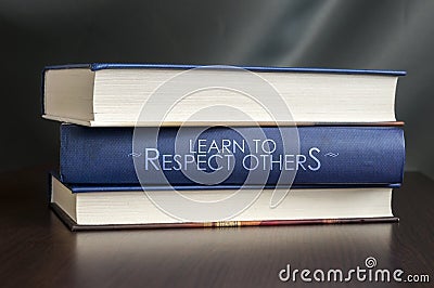 Learn to respect others. Book concept. Stock Photo