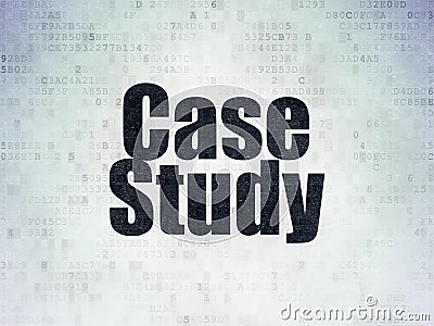 Learning concept: Case Study on Digital Data Paper background Stock Photo