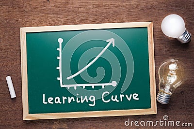 Learning Curve Graph Stock Photo