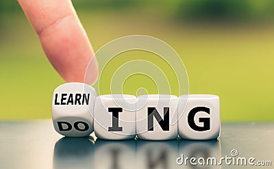 Learning by doing concept. Stock Photo