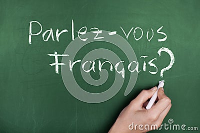 LEARNING FRENCH LANGUAGE Stock Photo