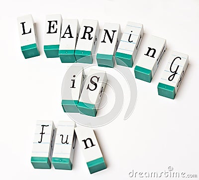 Learning is fun Stock Photo