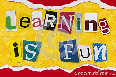 Learning fun school student children enjoy education knowledge Stock Photo