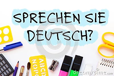 Learning german language concept, do you speak deutsch Stock Photo