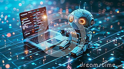 Learning of kids through Arduino DIY robots. Programming of microcontroller of el Stock Photo