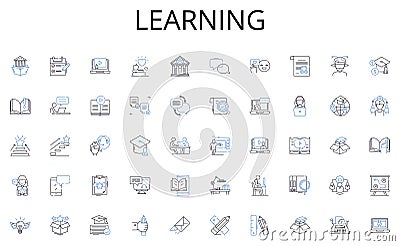 Learning line icons collection. Gathering, Reunion, Get-together, Brunch, Celebration, Reconnect, Chill vector and Vector Illustration