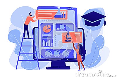 Learning management system concept vector illustration. Vector Illustration