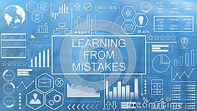 Learning From Mistakes, Animated Typography Stock Photo