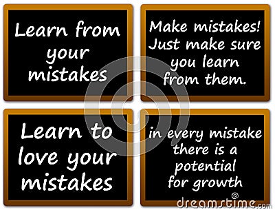 Learning from mistakes Stock Photo