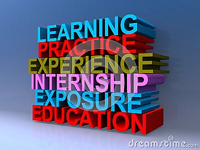 Learning practice experience internship exposure education Stock Photo