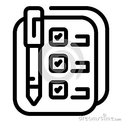 Learning to do list icon outline vector. School learn Vector Illustration