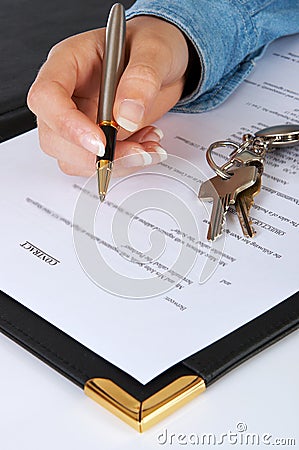 Lease contract Stock Photo