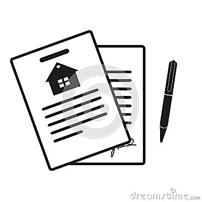 Lease Contract Icon. Professional, pixel perfect icons optimized for both large and small resolutions. EPS10 format Stock Photo