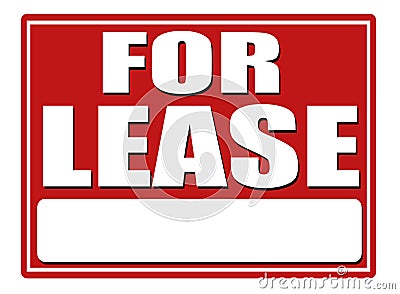 For lease red sign with copy space Vector Illustration