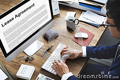 Lease Renting Contract Residential Tenant Concept Stock Photo