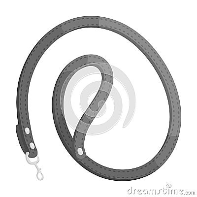 Leash for animals.Pet shop single icon in black style vector symbol stock illustration web. Vector Illustration