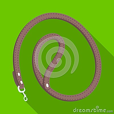 Leash for animals.Pet shop single icon in black style vector symbol stock illustration web. Vector Illustration