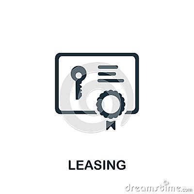 Leasing icon. Simple element from banking collection. Creative Leasing icon for web design, templates, infographics and more Cartoon Illustration