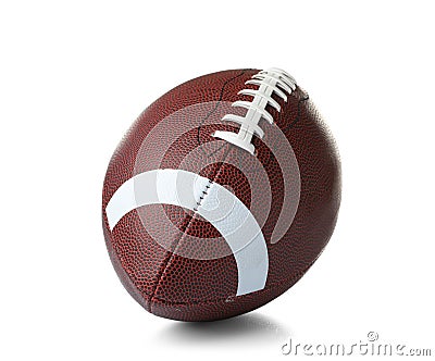 Leather American football ball Stock Photo