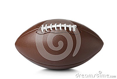 Leather American football ball Stock Photo