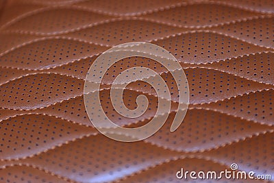 Leather bckground with stitch pattern Stock Photo
