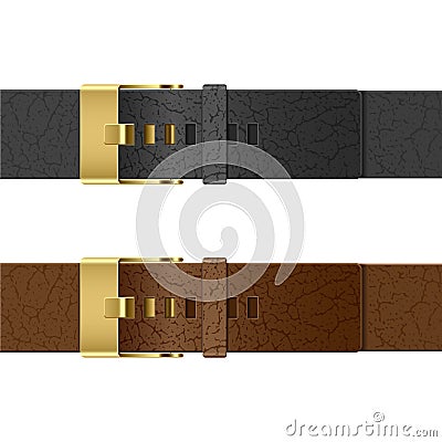 Leather belt Vector Illustration