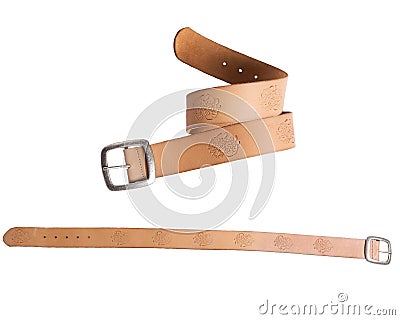 Leather belt Stock Photo