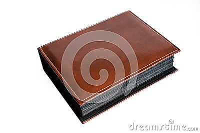 Leather book Stock Photo