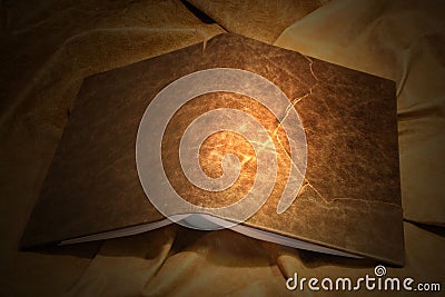 Leather book cover Stock Photo