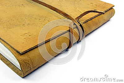 Leather book detail 2 Stock Photo