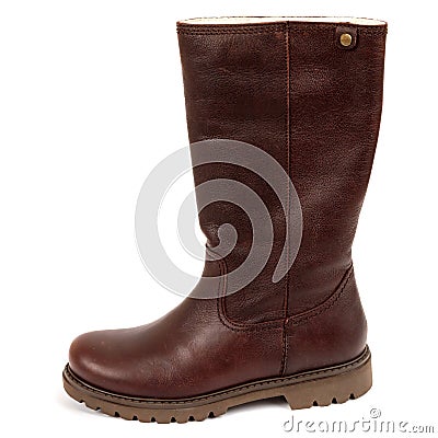 Leather boot Stock Photo